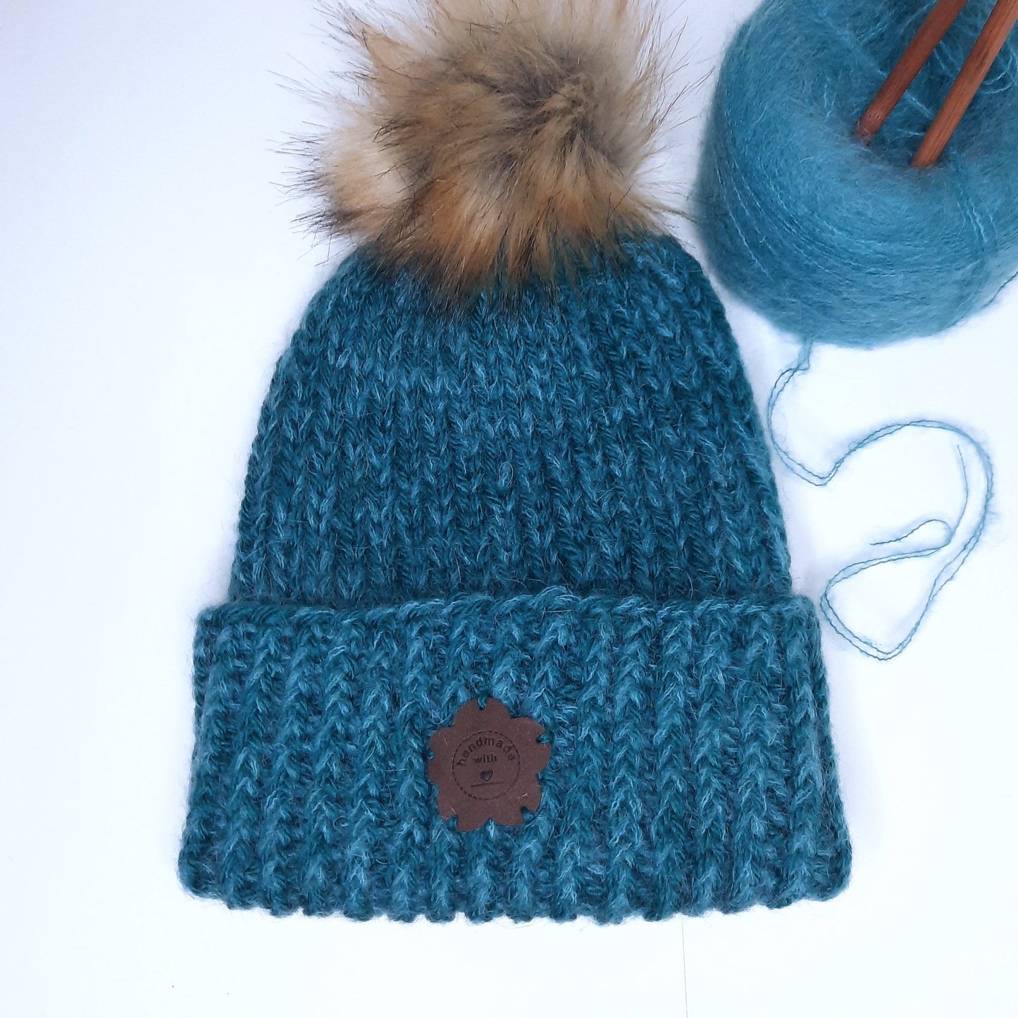 Knitted beanie - Textured Cotton Creations